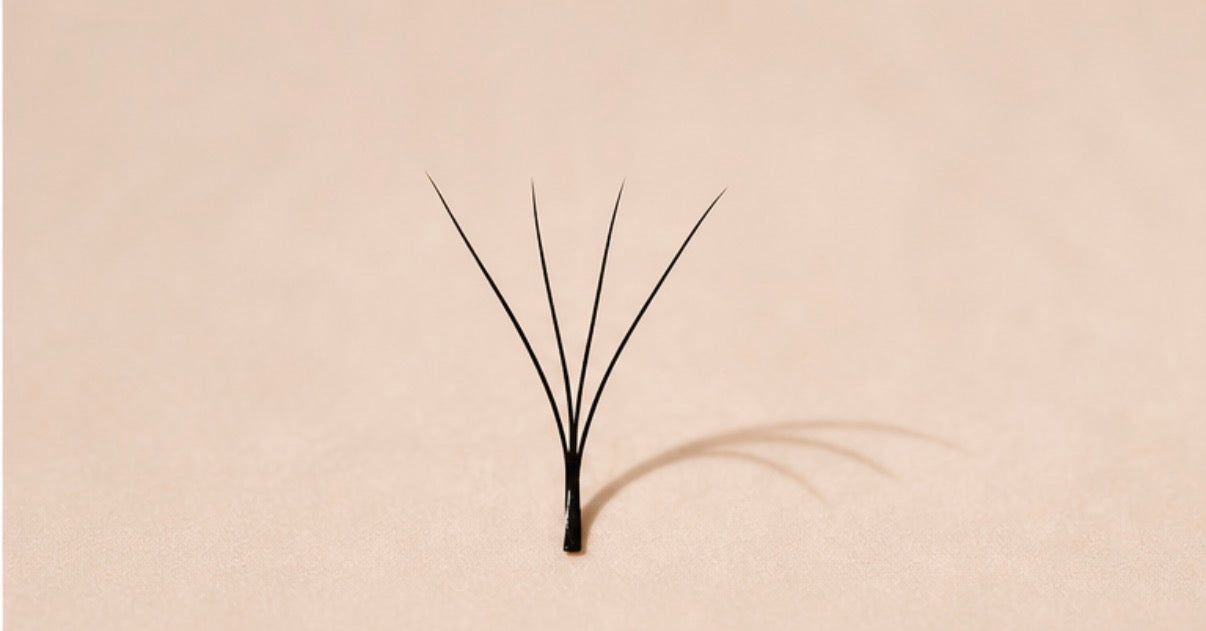 Dark Brown W 4D Eyelashes Extension 0.07 D MIX 10/11mm