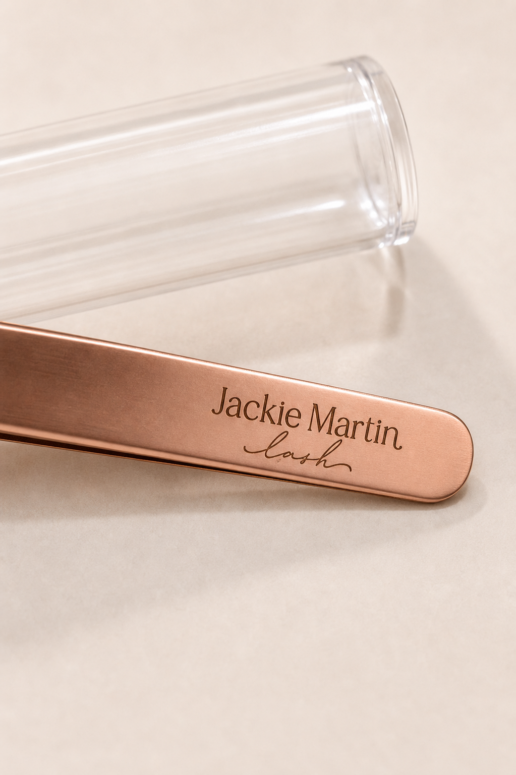 Fiber tip tweezer model 1 Rose Gold