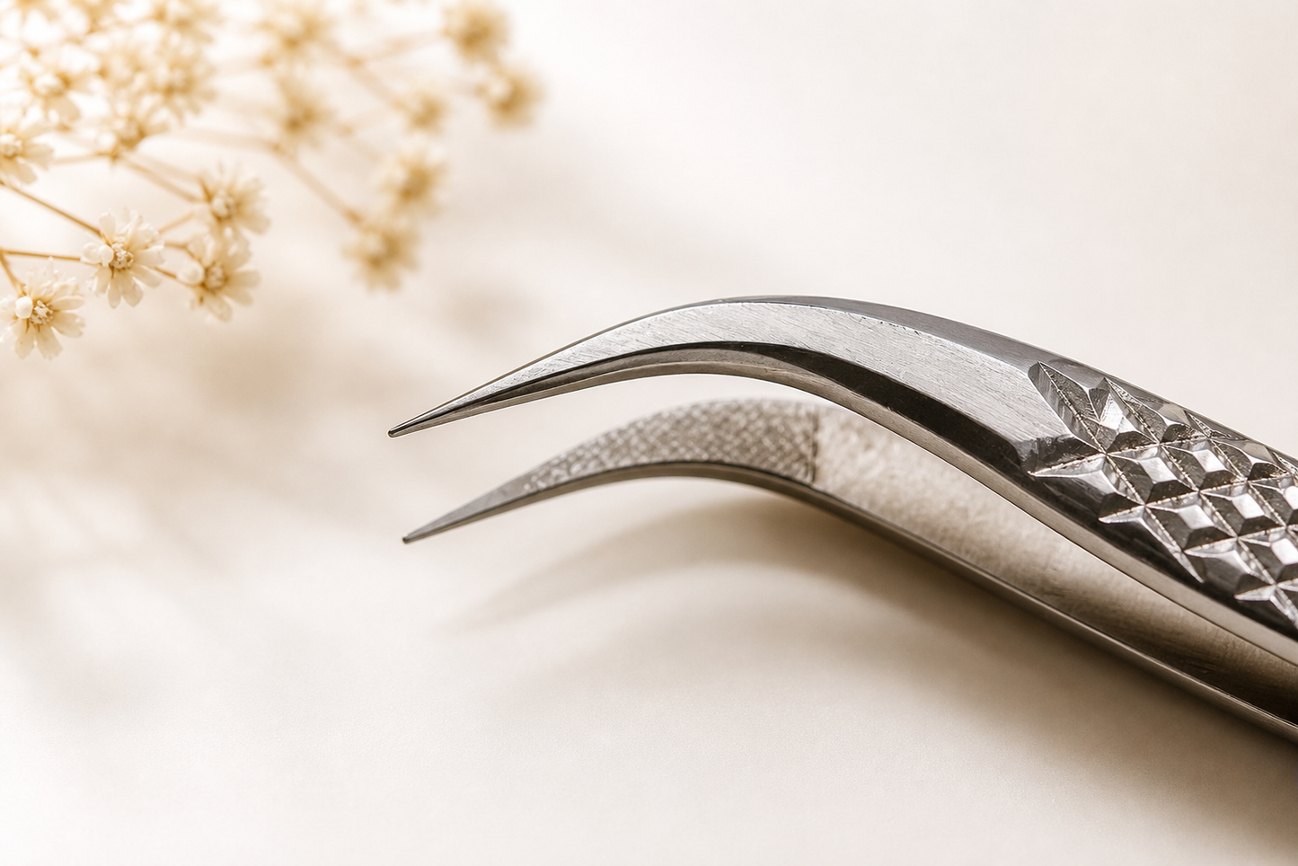 Fiber tip tweezer model 3 Gray
