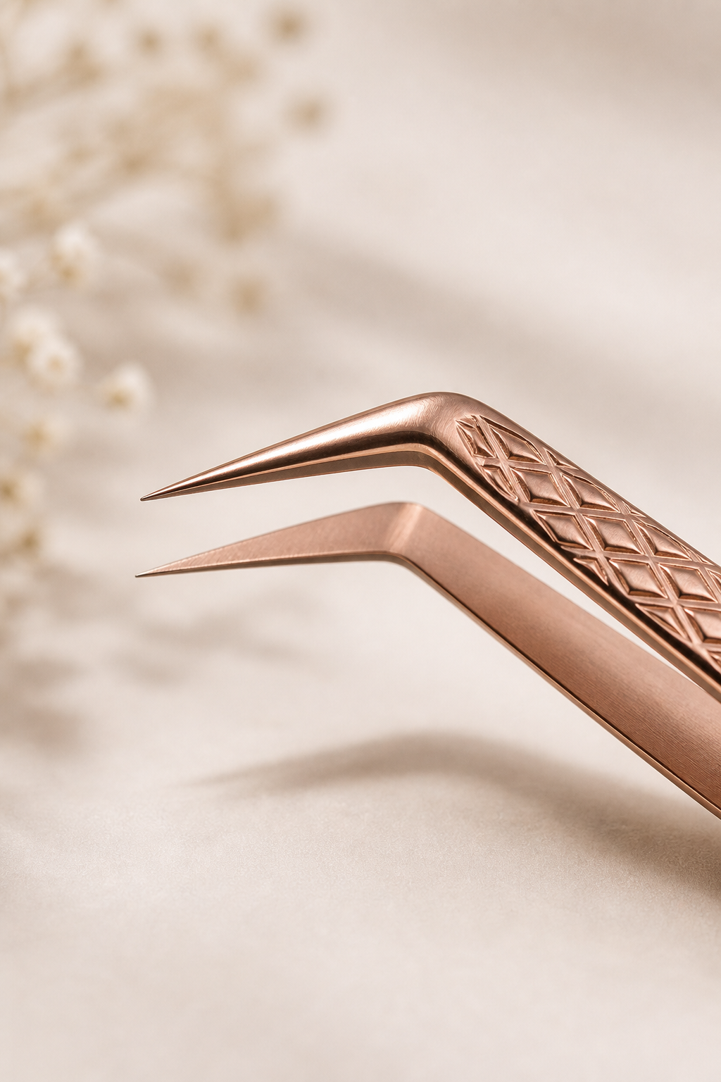 Fiber tip tweezer model 1 Rose Gold