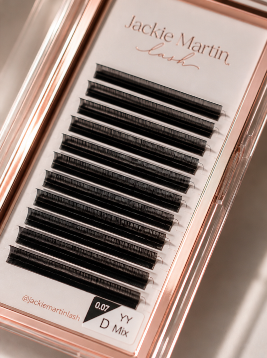 Dark Brown YY Eyelashes Extension Lashes Shaped 0.07 D MIX