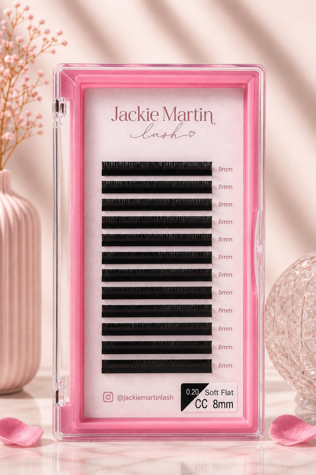 Eyelash extension 8mm 0.20 Soft Flat CC